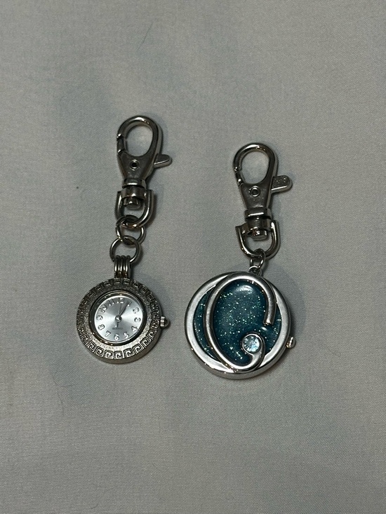 Miscellaneous Accessories - Silver Toned Keychain Watch Bundle